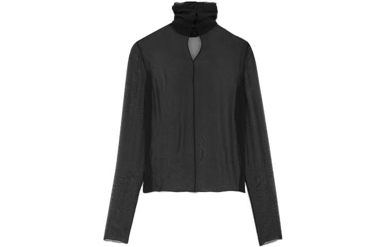 SAINT LAURENT Turtleneck Long-Sleeved Blouse