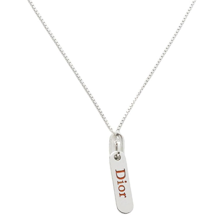 DIOR Metal Necklaces Men's Silver