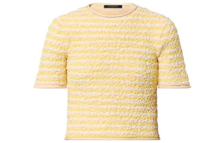 LOUIS VUITTON Crinkle Knit Striped Top