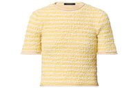 LOUIS VUITTON Crinkle Knit Striped Top