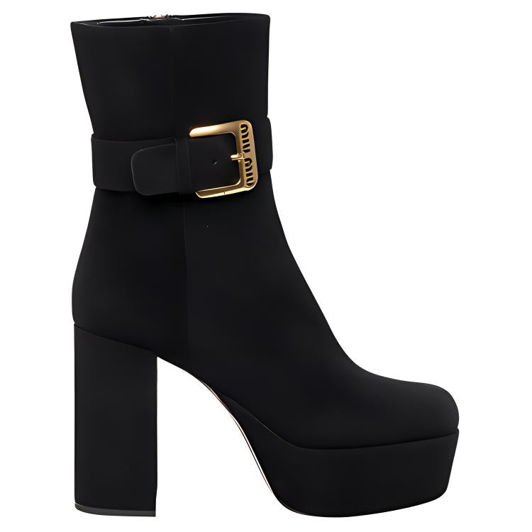MIU MIU Ankle Boots 11cm Women's Black