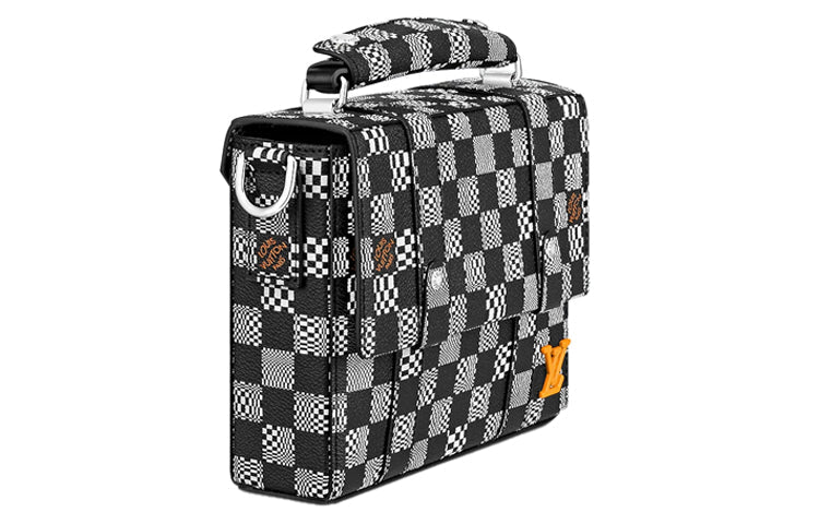 LOUIS VUITTON Flap Soft Trunk Messenger Black/White