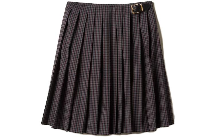 MIU MIU SS23 Casual Long Skirt Women's Garnet Red