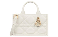 DIOR BookTote Cow Leather Tote Bag Shopping Bag Shoulder Bag Crossbody Bag Handbag Mini Women's Milk White