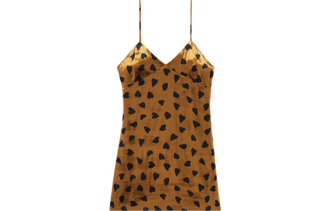 SAINT LAURENT All over Heart print Dress