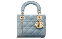 DIOR Lady Dior Sheepskin Dior Bag Shoulder Bag Crossbody Bag Handbag Mini Women's Blue