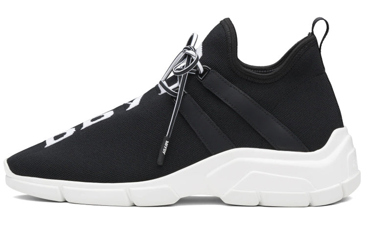 PRADA Knit Logo Sneakers 'Black' Women's