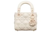 DIOR Lady Dior Calfskin Daisie Bag Shoulder Bag Crossbody Bag Handbag Extra Mini Women's White