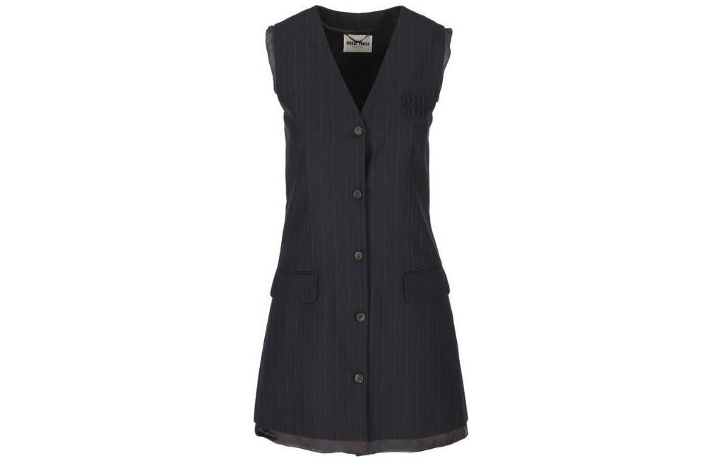 MIU MIU Button-Up Sleeveless Dress