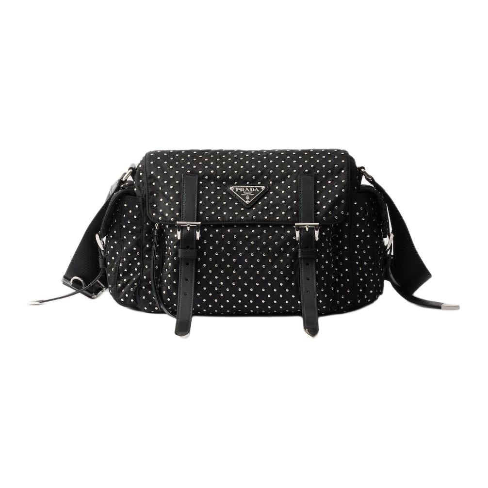 PRADA Fabric Shoulder Bag, Crossbody Bag Women's Black