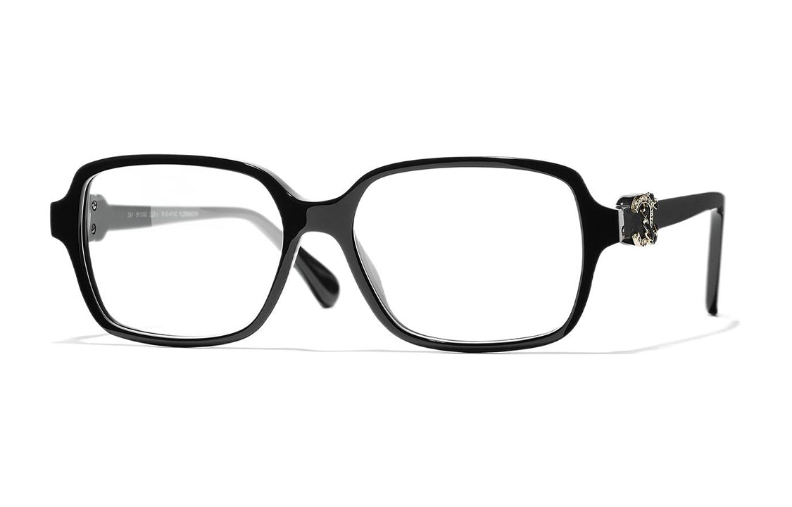 CHANEL Eyeglass Frames Unisex Black