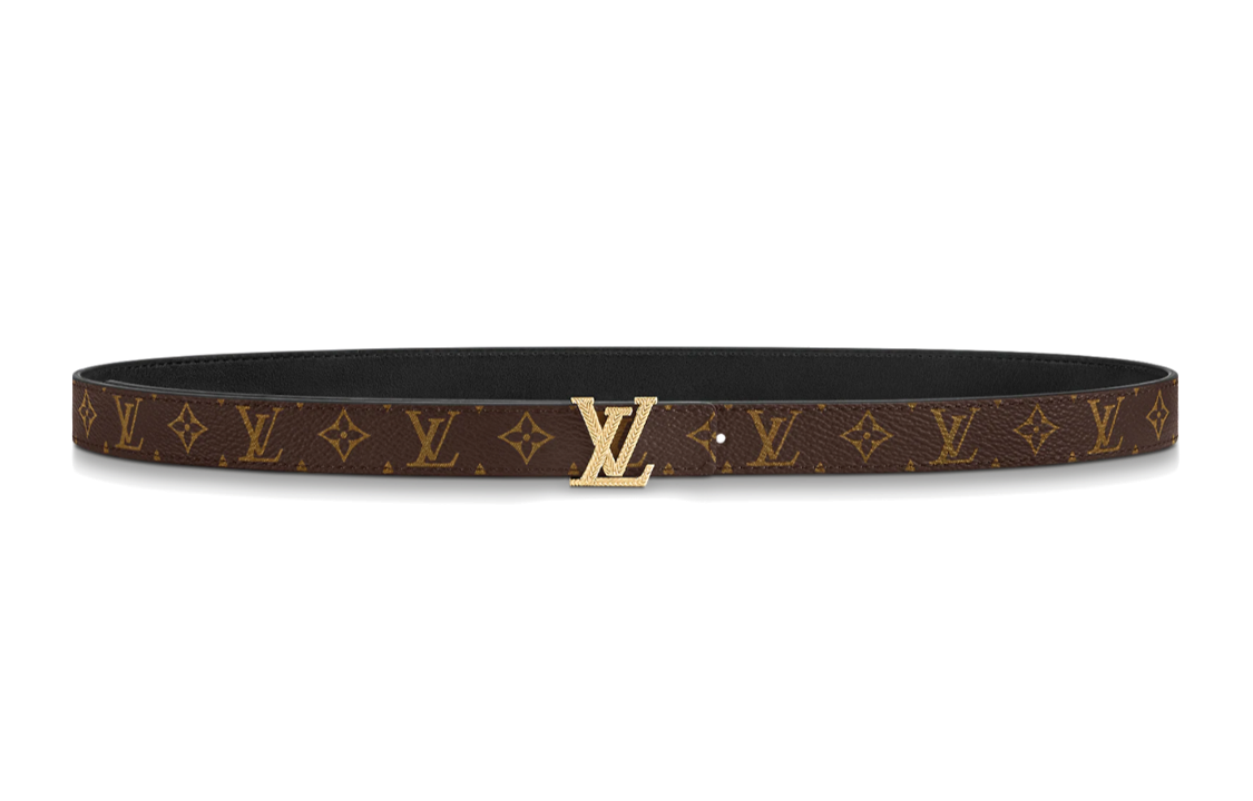 LOUIS VUITTON ICONIC LV ICONIC PRECIOUS 2cm Monogram Double Sided Belt Women's Brown