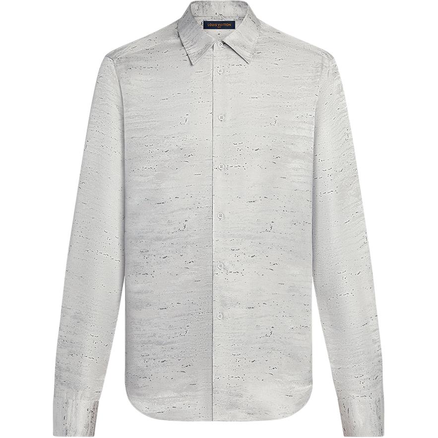 LOUIS VUITTON Travertine Silk Classic Shirt
