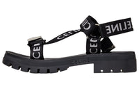CELINE Leo Strappy Sandal Black White
