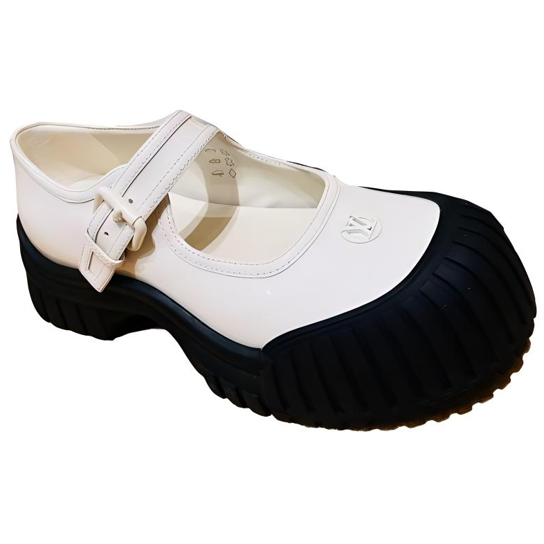 LOUIS VUITTON Ruby Platform Mary Jane Shoes Women's White