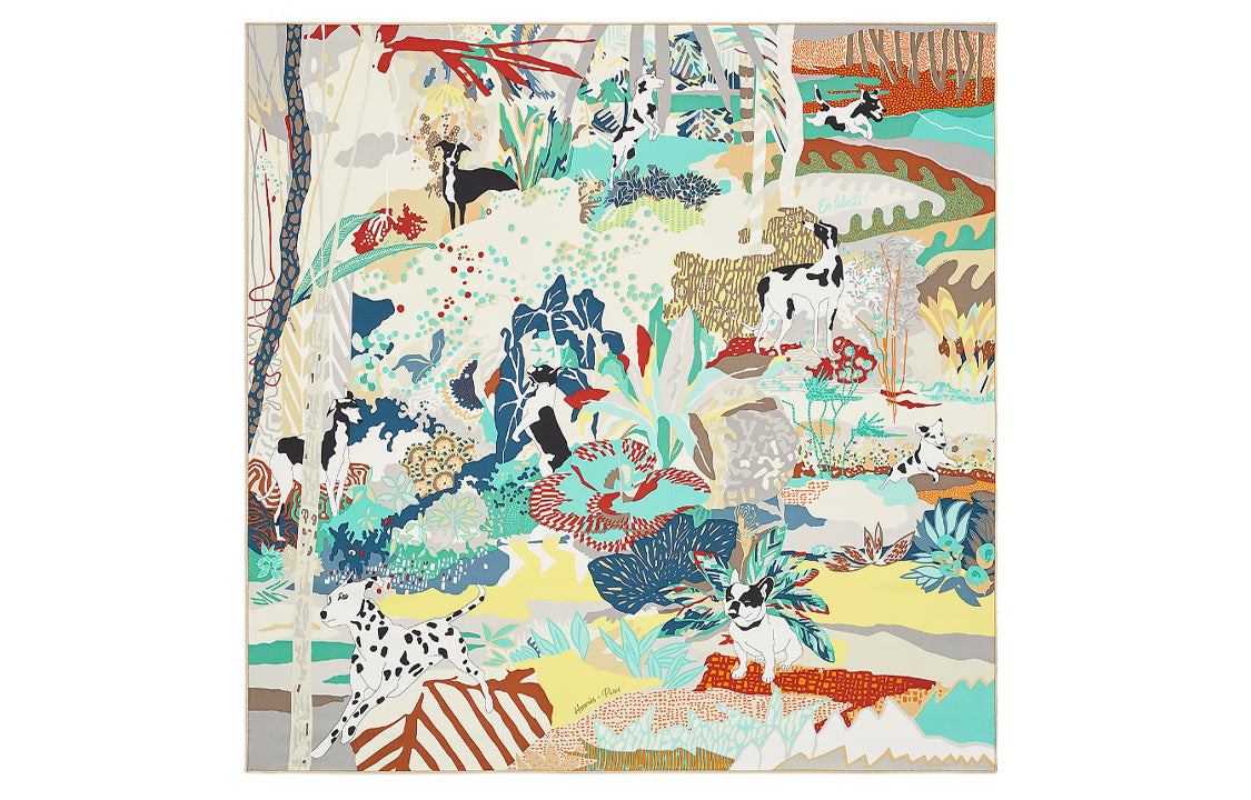 HERMES Silk Scarves Unisex Multicolor