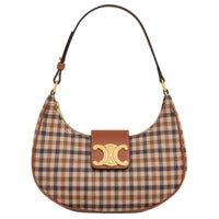 CELINE AVATriomphe Fabric Handbag, Shoulder Bag Medium Size Women's Multicolor