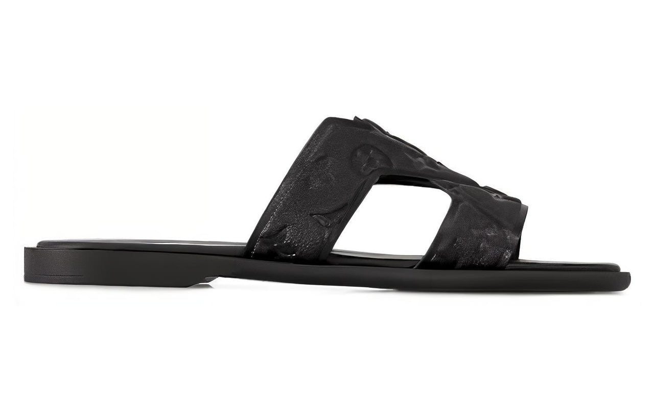 LOUIS VUITTON Oasis Rubber Sole Slide Slippers Men's Black