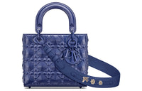 DIOR Lady DiorMy ABCDior Cow Leather Daisie Bag Shoulder Bag Crossbody Bag Handbag Small Size Women's Royal Blue
