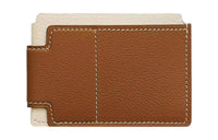 HERMES Evercolor Calfskin Mysore Sheepskin Card Holder Women's Brown & White