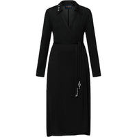 LOUIS VUITTON Monogram Accent Wrap Dress