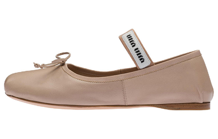 MIU MIU Ballerinas Water Lily Leather Women's
