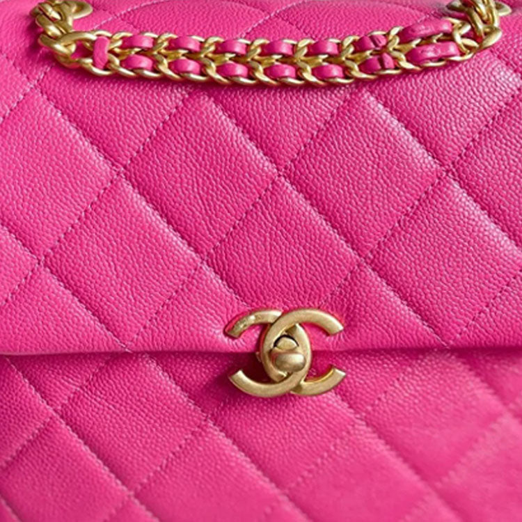 CHANEL Calfskin Backpack Women's Pink