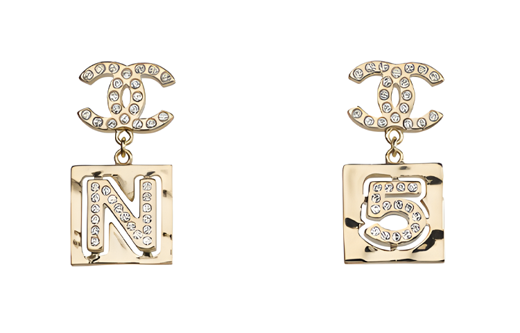 CHANEL Earrings Women's Gold