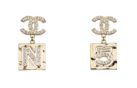 CHANEL Earrings Women's Gold