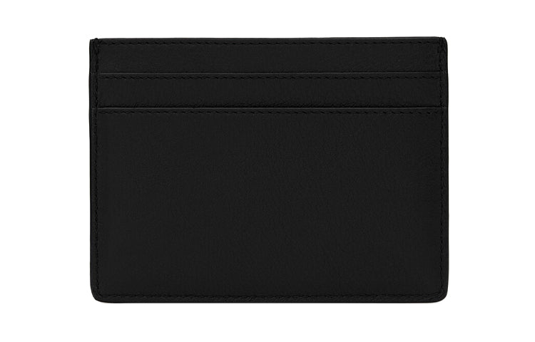 SAINT LAURENT Grain Cow Leather Card Holder Card Holder Regular Women's Black