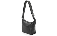 LOEWE Cubi Soft Smooth Cow Leather With Jacquard Fabric Handbag, Shoulder Bag Men's Black