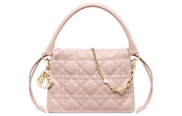 DIOR Lady Dior Sheepskin Shoulder Bag Crossbody Bag Handbag Mini Women's Rouge Pink