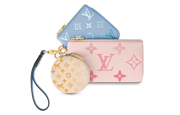 LOUIS VUITTON Trio Pouch Rosebud/Summer Blue/Ceam