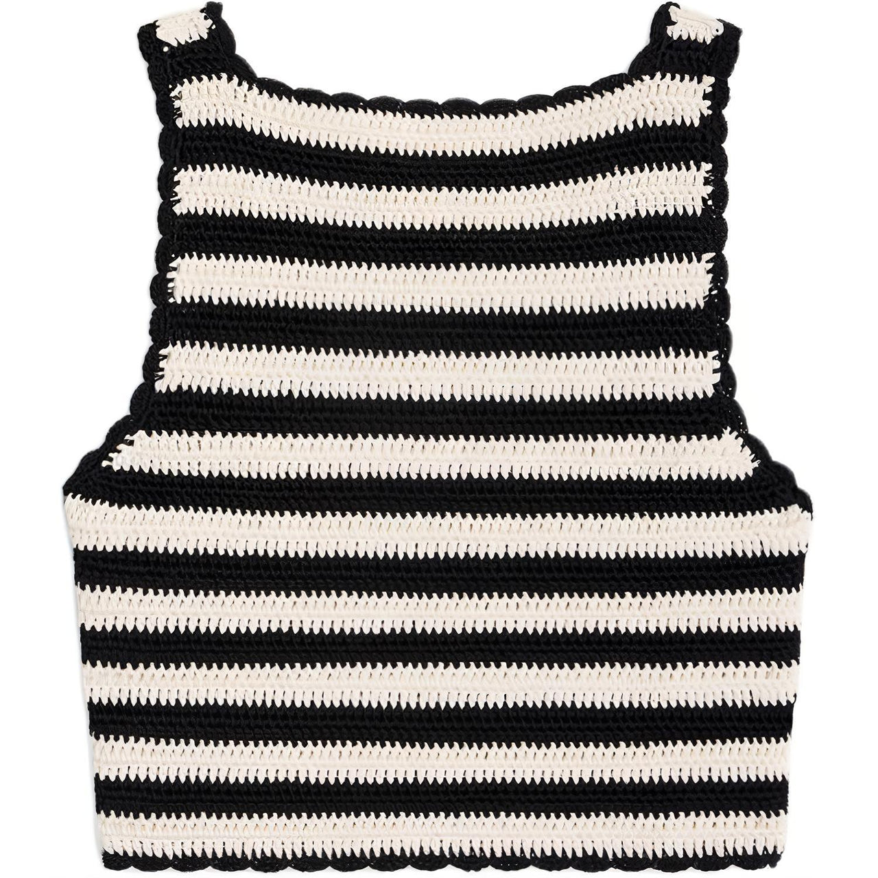 CELINE Triomphe Striped Cropped Top