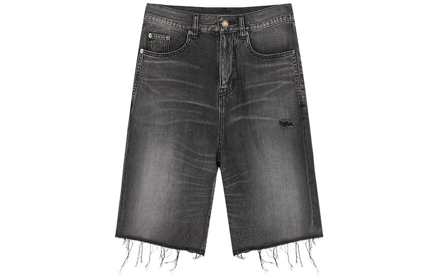 SAINT LAURENT Denim Shorts Men Black