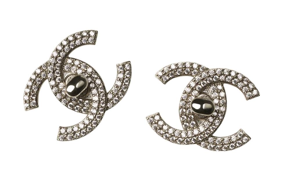 CHANEL Earrings Women's Silver