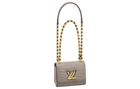 LOUIS VUITTON Twist Crocodile Leather Crossbody Bag Shoulder Bag Mini Women's Taupe