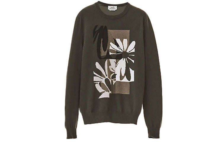 HERMES Knitwear Men's Seaweed Color