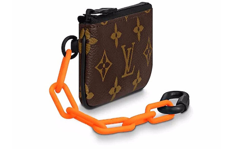 LOUIS VUITTON Pochette Cles Monogram Orange Brown