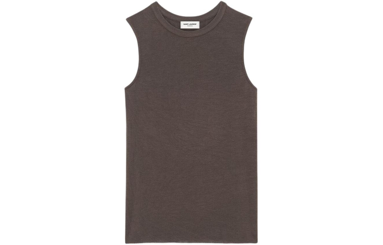 SAINT LAURENT Crewneck Sleeveless Tank Top