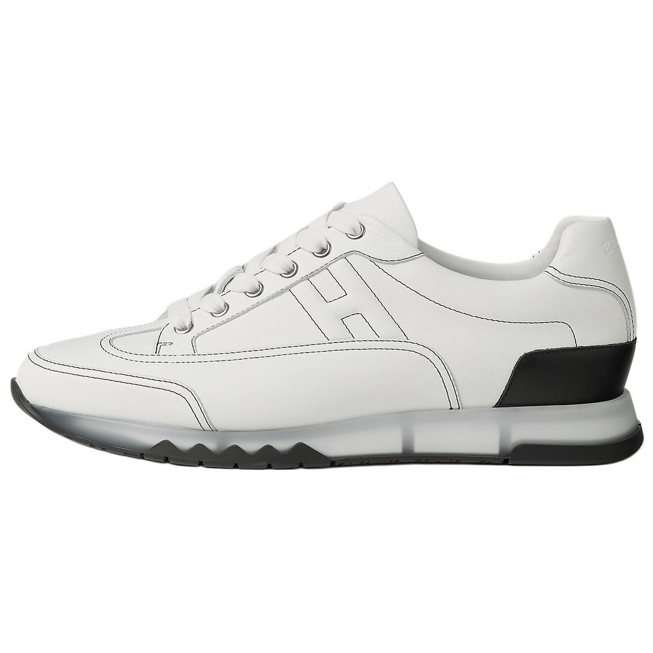 HERMES Trail Low-Top Casual Shoes Men's White