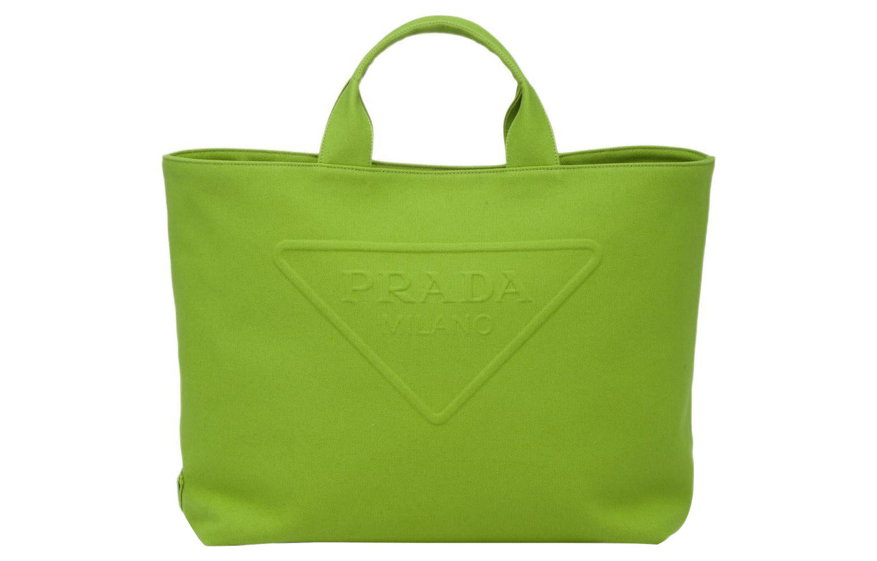 PRADA Canvas Tote Bag Shopping Bag Canvas Bag Shoulder Bag Crossbody Bag Handbag Men's Green