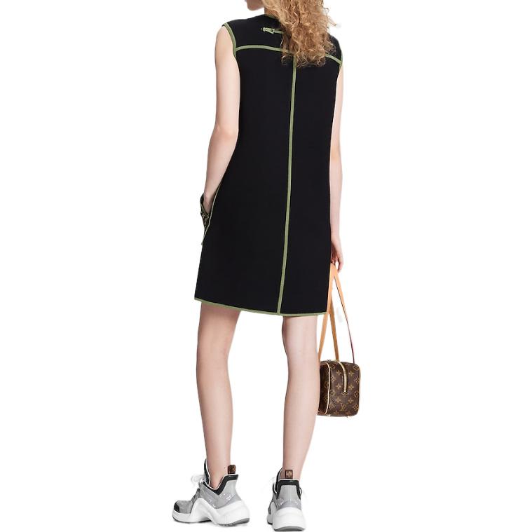 LOUIS VUITTON FW22 Sleeveless Dress Women's Black