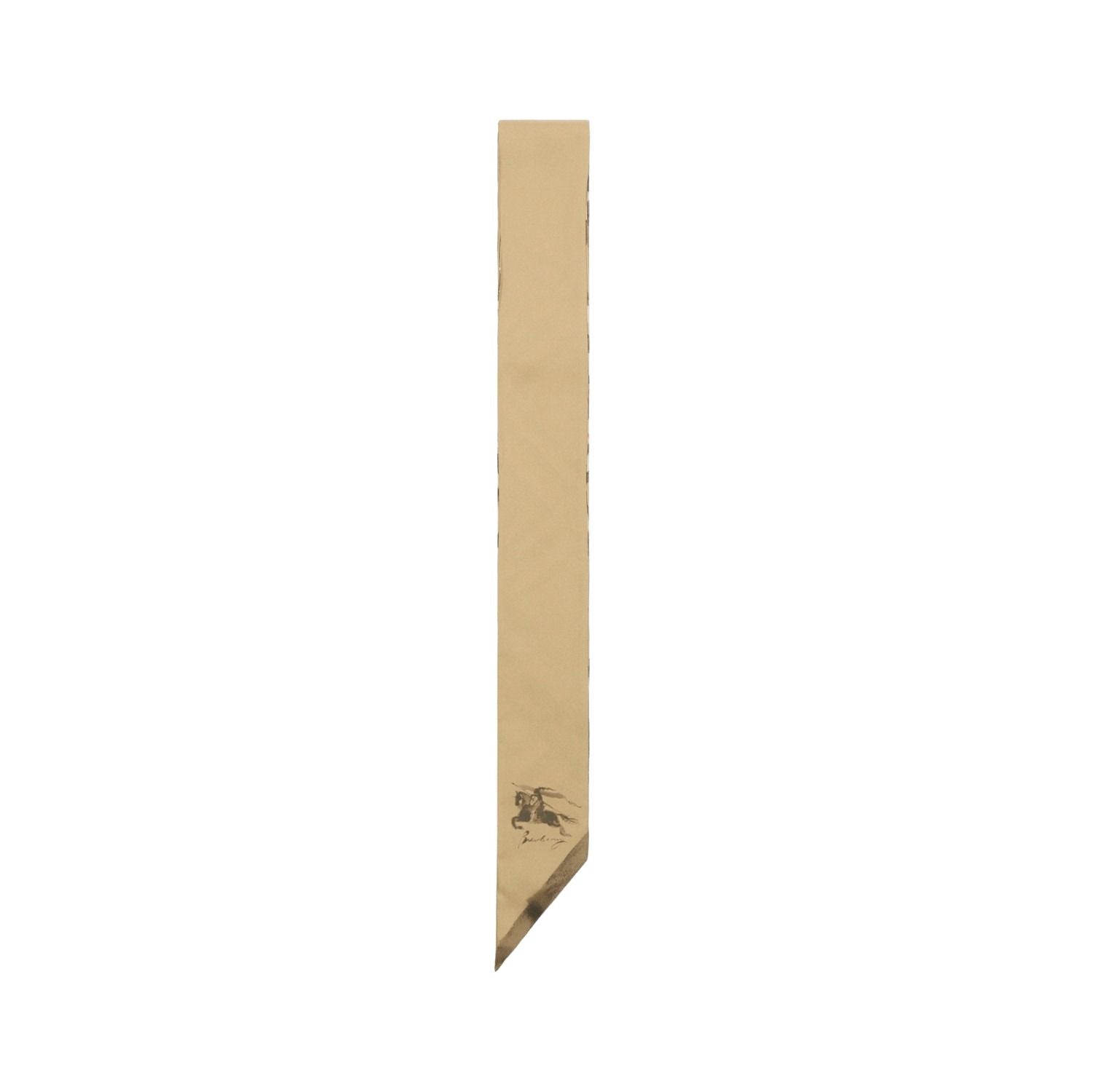 (WMNS) Burberry 26 Skinny Watercolour Check Silk Scarf 'Sand Beige' 81199601