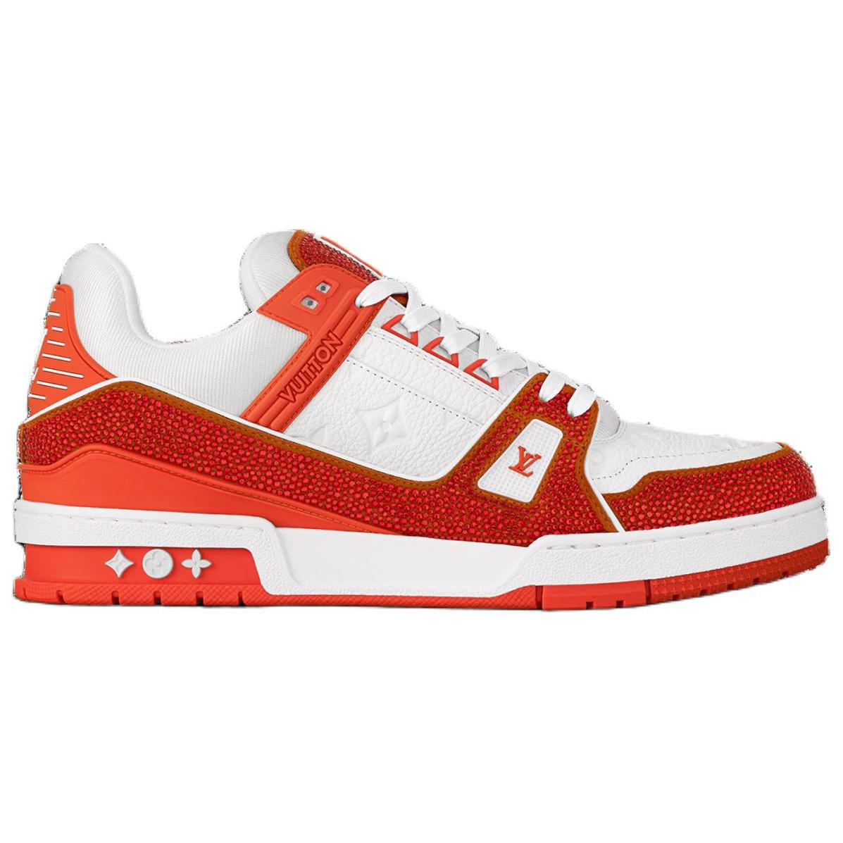 LOUIS VUITTON Trainer Low Top Skateboard Shoes Men's Orange
