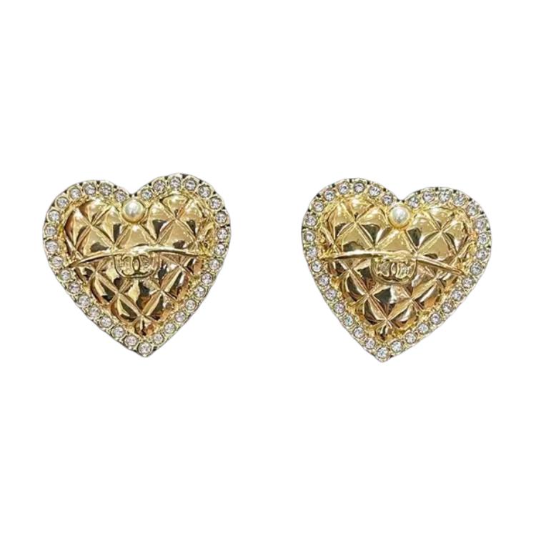 CHANEL Metal Earrings Women's Gold
