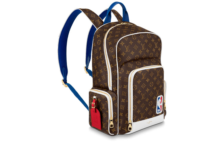 LOUIS VUITTON Leather Backpack Men's Brown