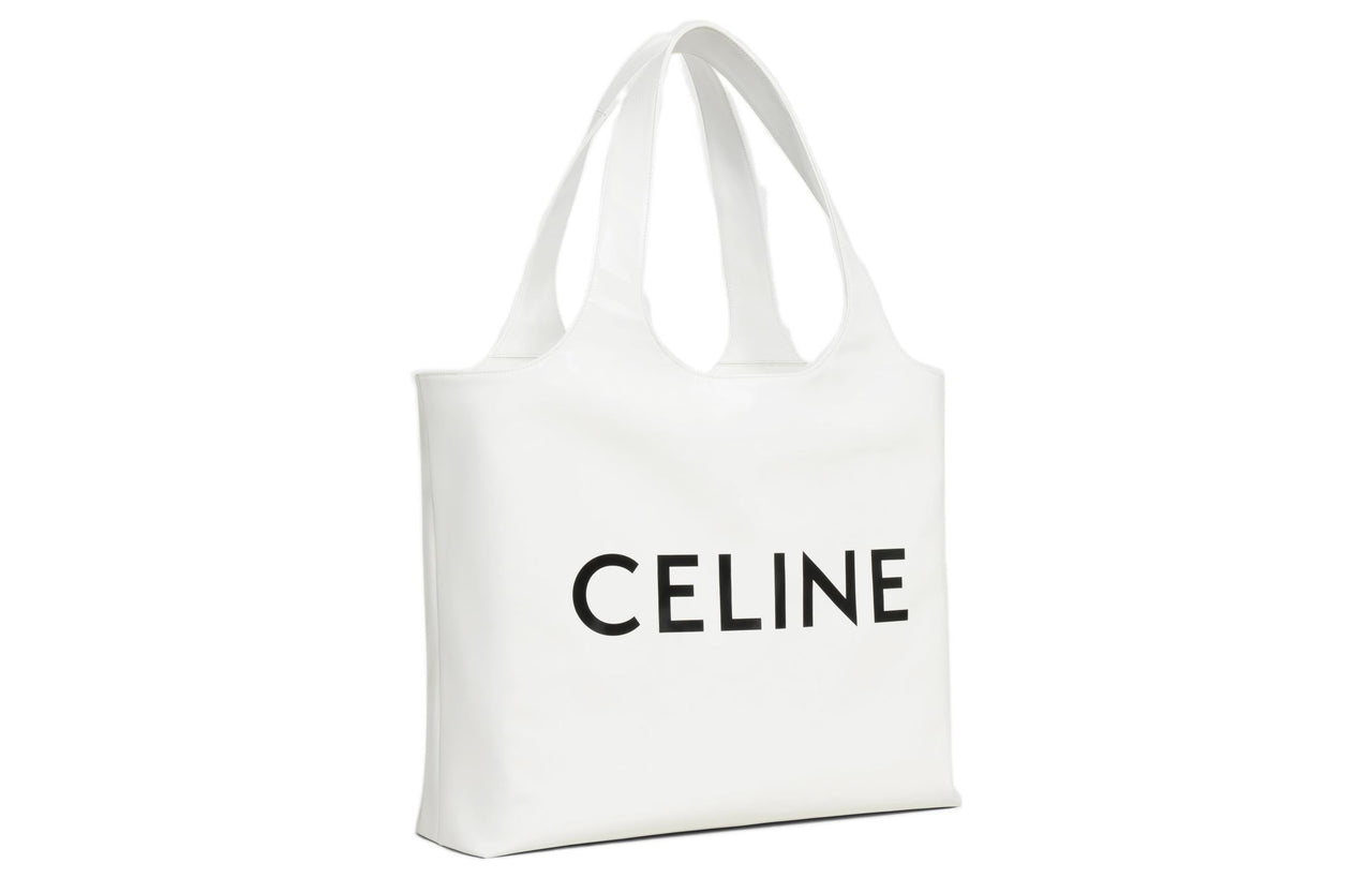 CELINE Artificial Leather Shopping Bag, Handbag, Shoulder Bag Men's White