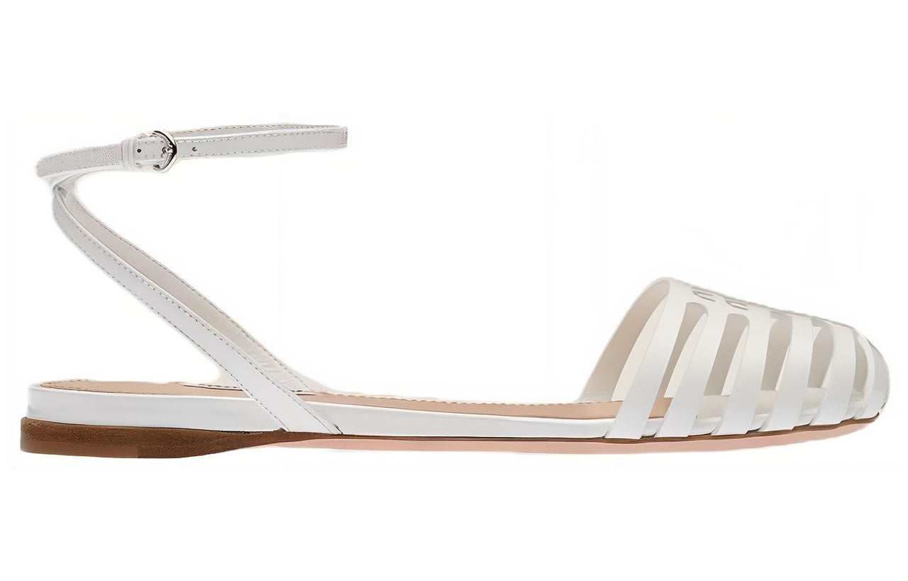 MIU MIU D'Orsay Casual Single Shoes Women's White