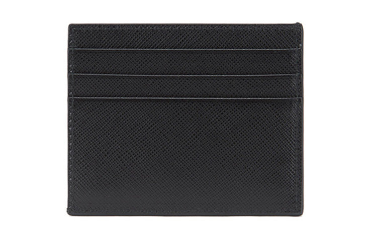 PRADA Saffiano Leather Card Holder Men's Black